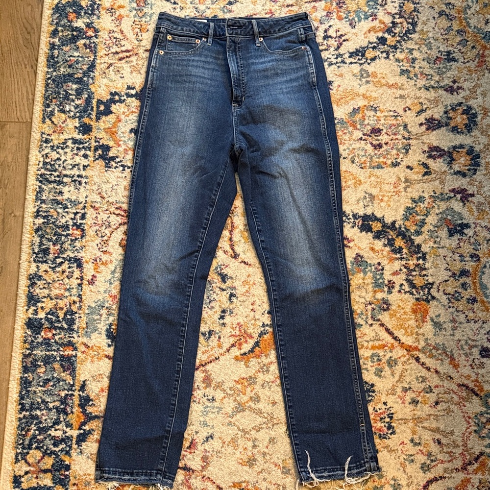 GAP Women's Vintage Slim Sky High Jeans - Dark Blue